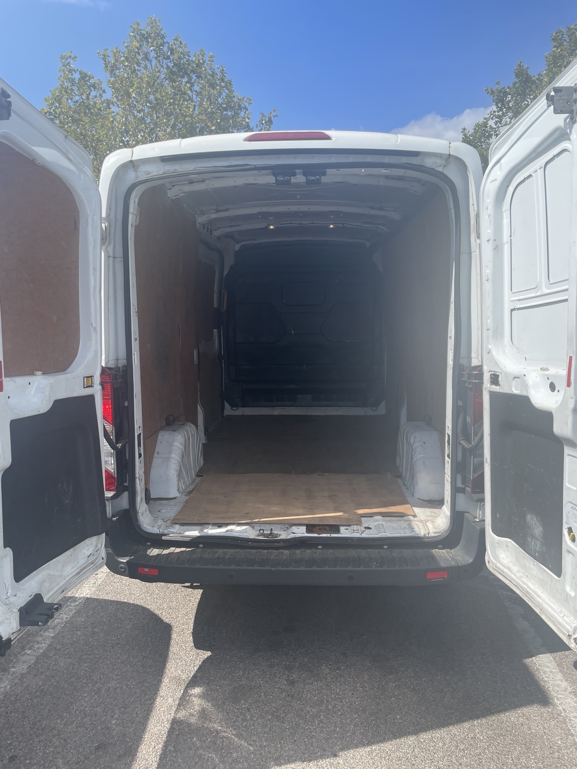 Large load space inside Van Crew Moves Transit